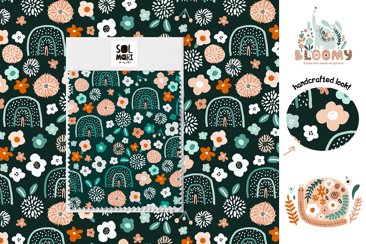 BLOOMY childish graphic collection, a Pattern Graphic by solmariart (Photo 6 of 10)