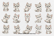 15 Bundle Watercolor Wolf Grey Nigh, an Animal Illustration by Morspective (Thumbnail 8 of 8)
