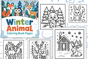 Winter Animal Coloring Book Pages, an Animal Illustration by Ink Gallery (Thumbnail 2 of 3)