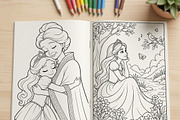 Magical Princess Coloring Book Vol33, a Person Illustration by ikarifq shop (Thumbnail 4 of 7)