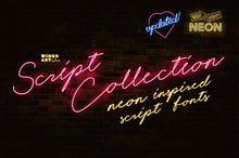 Night Light: The Neon Script Fonts