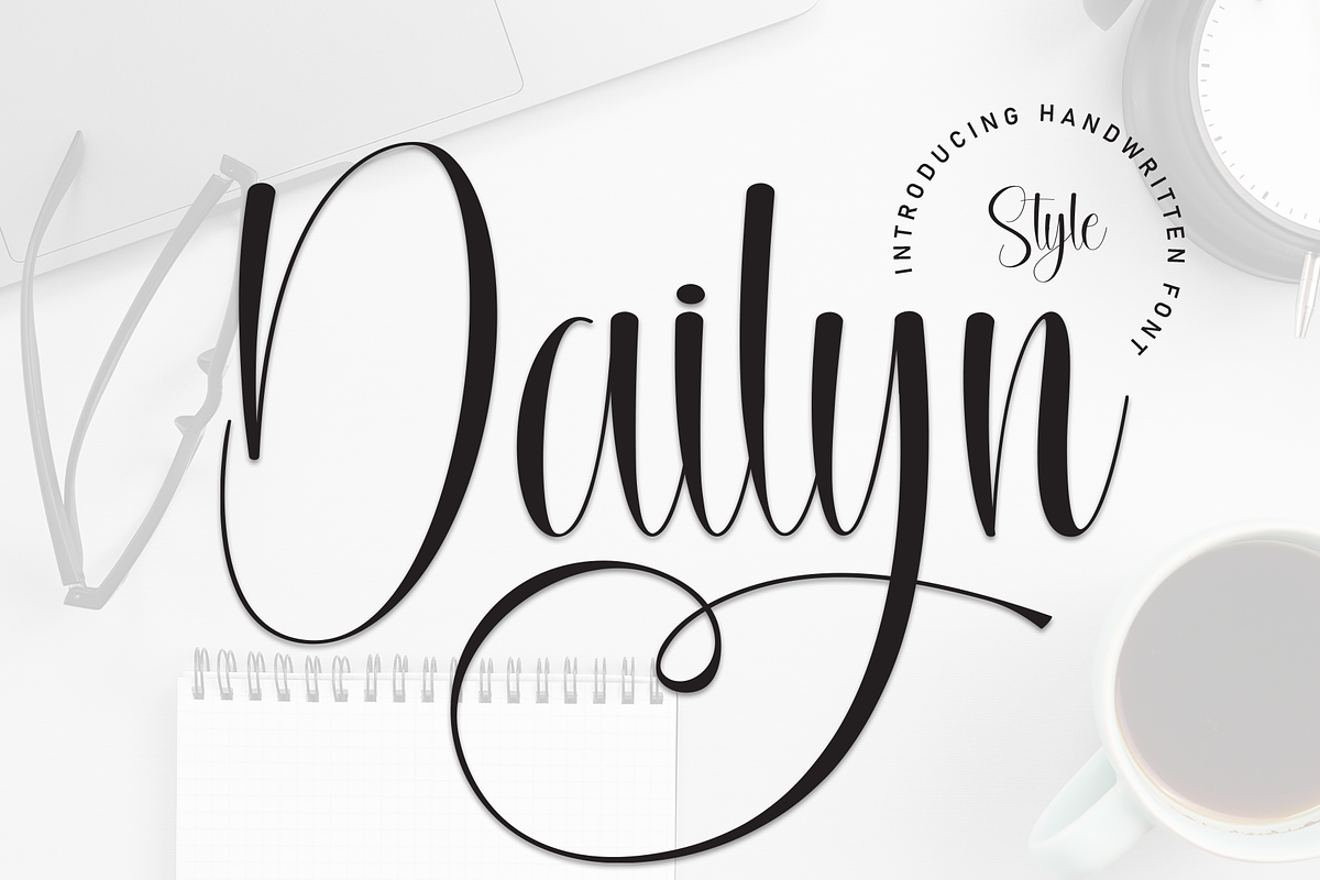 Dailyn | Script Font, a Handwritten Font by Scratchones (Photo 1 of 9)