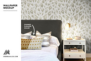 Wallpaper Mockup - Bedside 01, a Household Mockup by Andrea Muller (Thumbnail 3 of 7)