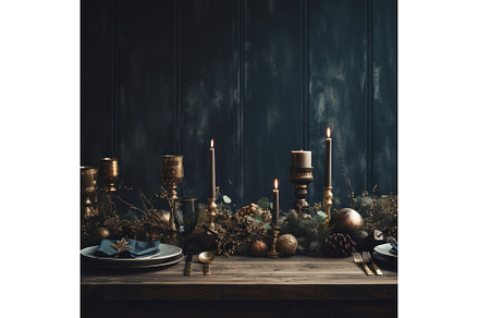 Christmas table setting with winter, a Holiday Photo by Yulia Furman