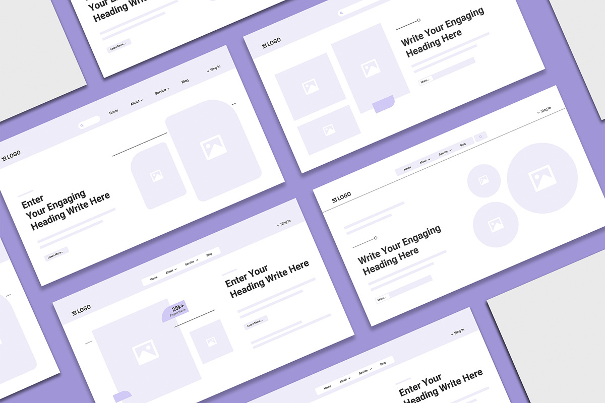 Website Wireframe Kit Template, an UI Kit Template by ContestDesign (Photo 1 of 5)