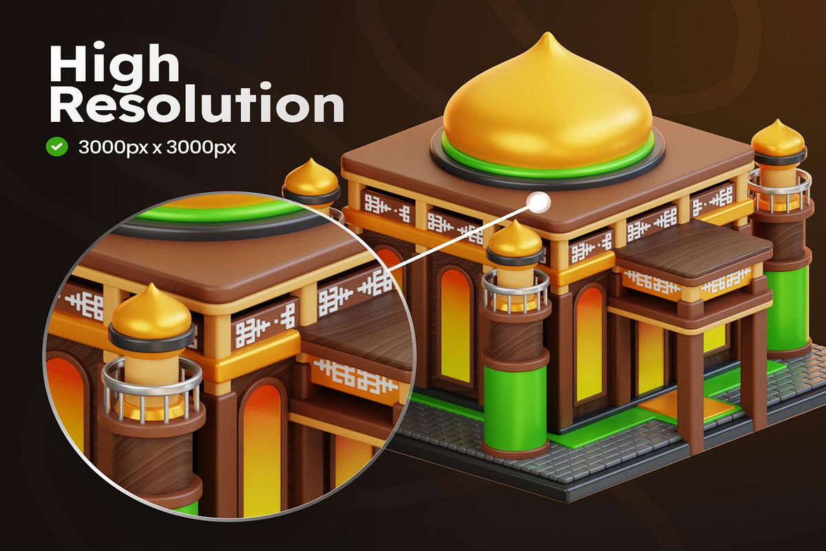 3D Ramadan and Eid Mubarak, an Object 3D Model by Creative Perspective (Photo 3 of 6)