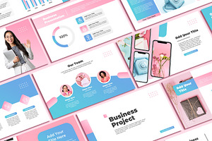 Pink Blue Powerpoint Template, a Presentation Template by SKY CREATION