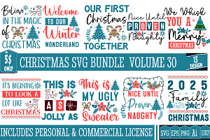 Christmas svg bundle,Christmas svg, a Decorative Illustration by Digital Artistic99