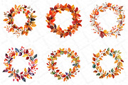 Watercolor Autumn Wreath Clipart, an Illustration by DreamPrint404 (Thumbnail 5 of 5)