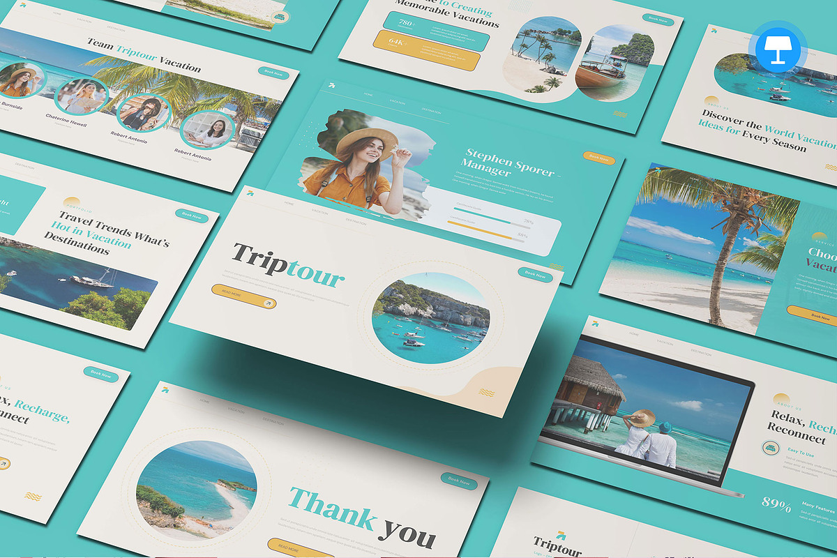 Vacation Holiday Keynote, a Presentation Template by Pixslides (Photo 1 of 4)