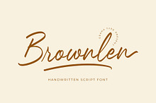 Brownlen - Handwritten Script Font