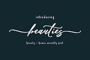 Beauties (Bonus), a Script Font by Meutuwah (Thumbnail 7 of 7)