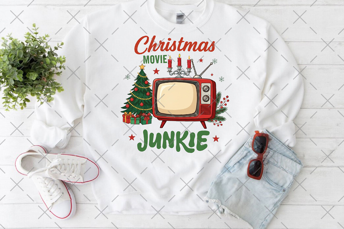 Christmas Movie Junkie Sublimation, an Illustration by Craft Nest (Photo 4 of 6)