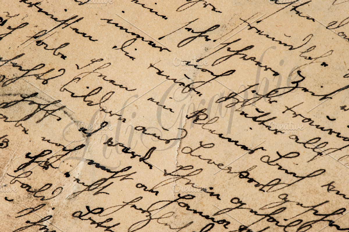 aged paper. antique handwriting