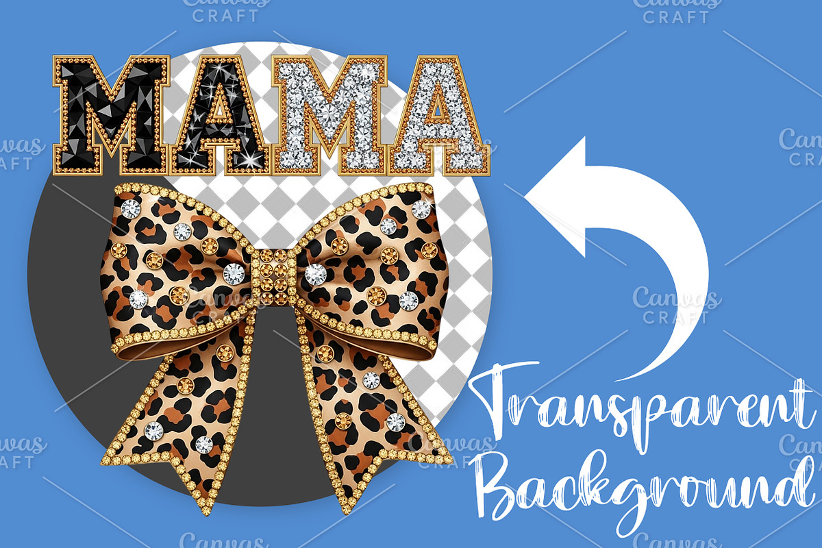 Leopard Bling Mama PNG, an Illustration by Canvas Craft (Photo 2 of 6)