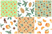 Watercolor christmas collection, a Pattern Graphic by lenavetka87 (Thumbnail 2 of 3)