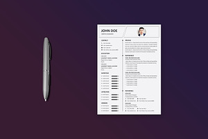 Minimal Modern Resume Template Desig