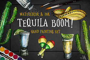 Tequila Boom Watercolor & Ink Set
