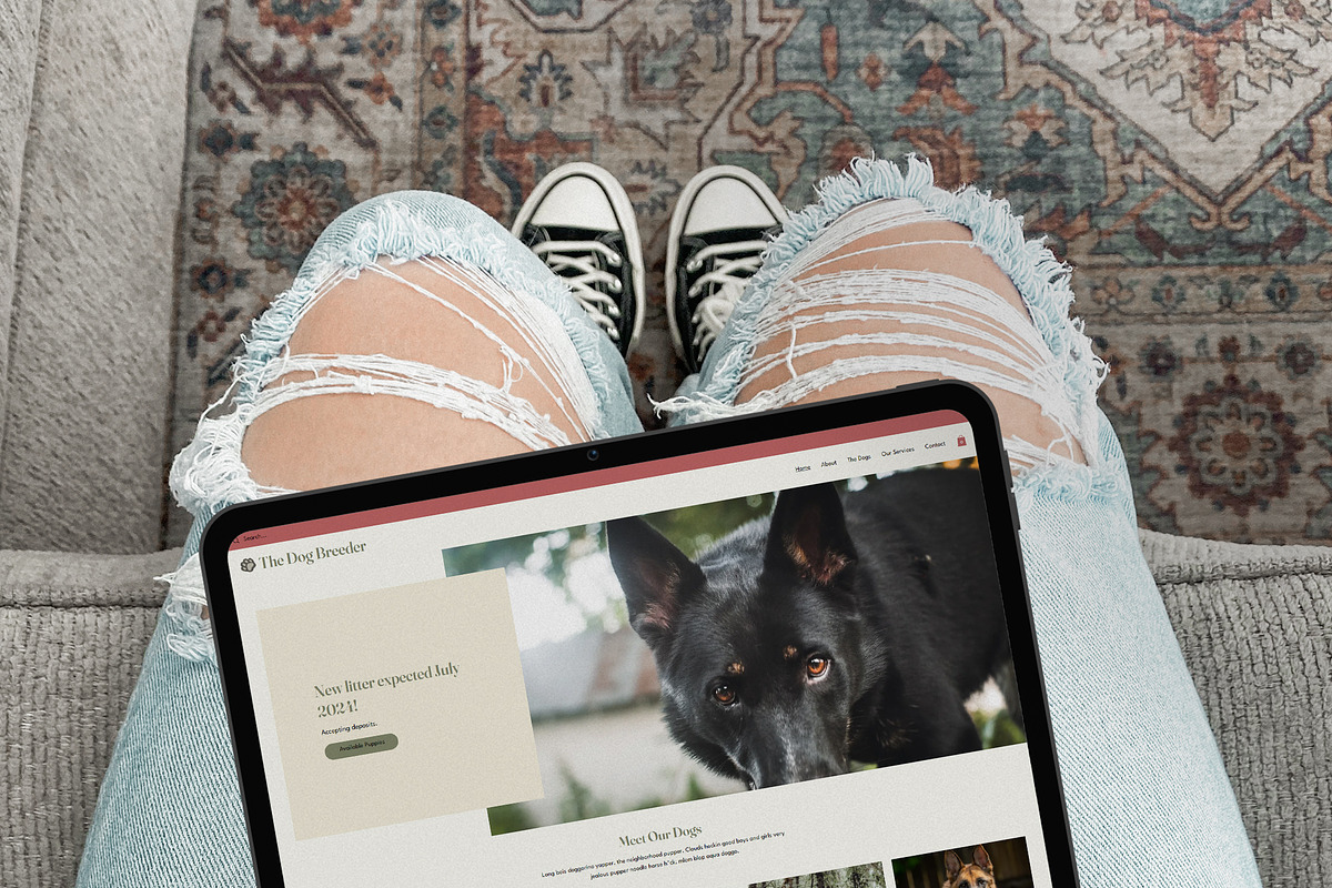 The Dog Breeder Wix Template, a Wix Template by Girl Boss From Home (Photo 2 of 8)