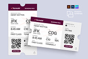 Digital Boarding Pass Template, a Stationery Template by BrandPacks (Thumbnail 1 of 5)
