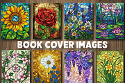 Floral Stained Glass Coloring Page, an Illustration by Design Station (Thumbnail 3 of 5)
