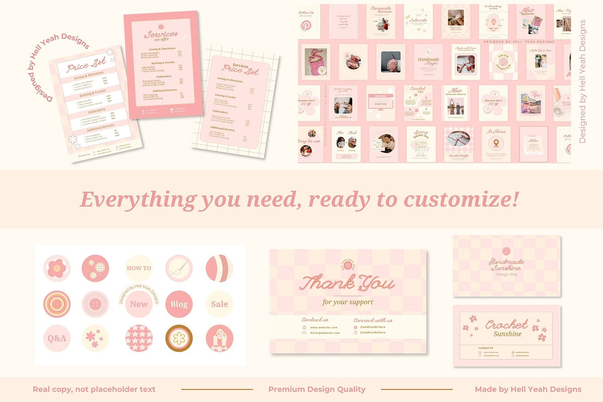Artisan Craft Branding Starter Kits, a Branding & Logo Template by Hell Yeah Designs (Photo 9 of 19)
