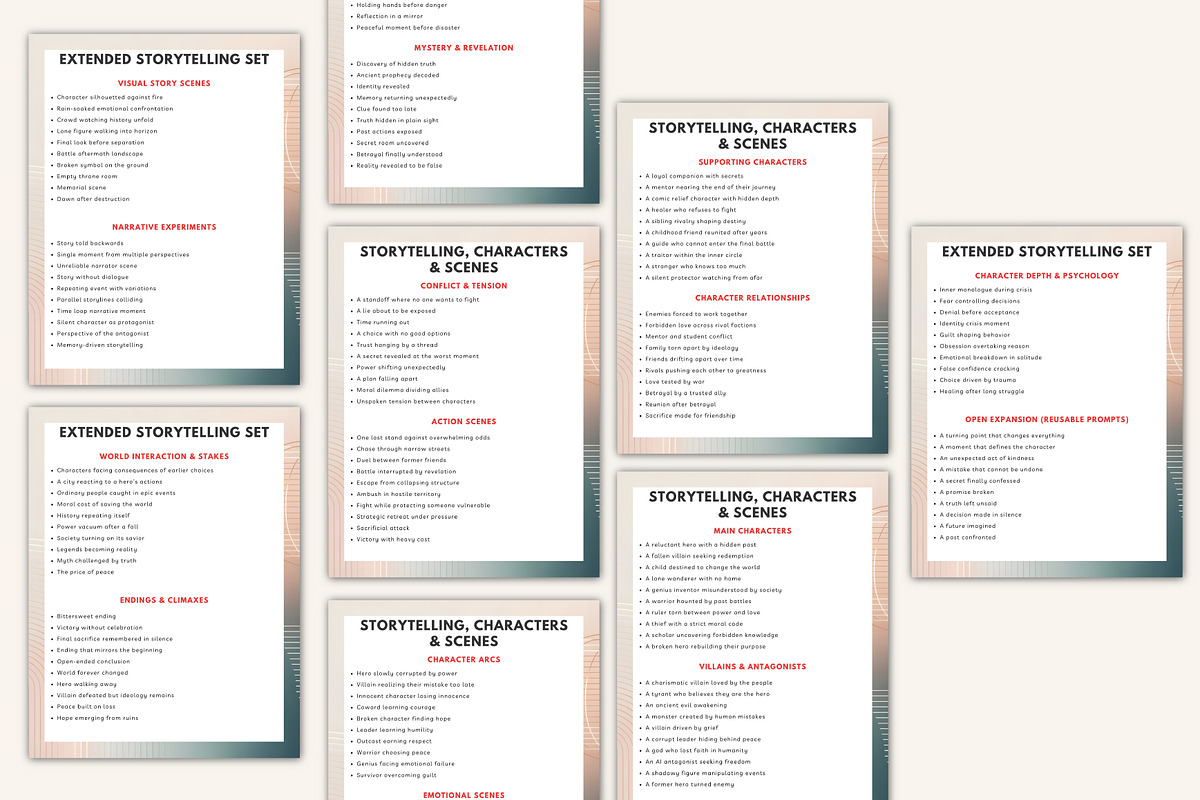 1000+ Creative Visual Prompt Planner, a Stationery Template by Designmela01 (Photo 4 of 10)