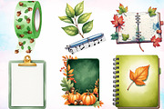 Autumn Green Planner Clipart Bundle, a Seasonal Illustration by Canvas Craft (Thumbnail 4 of 8)