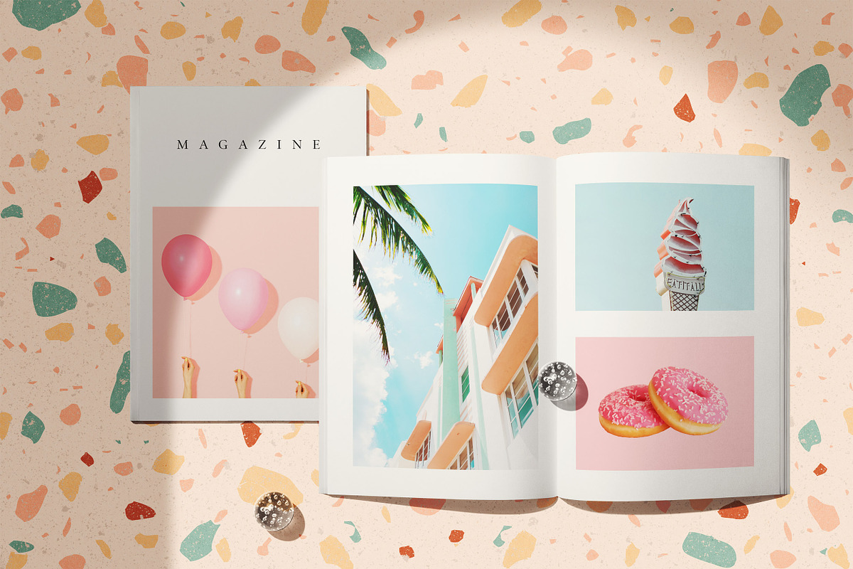 A4 Magazine Mockup Kit, a Print Template by Mint Actions (Photo 6 of 10)