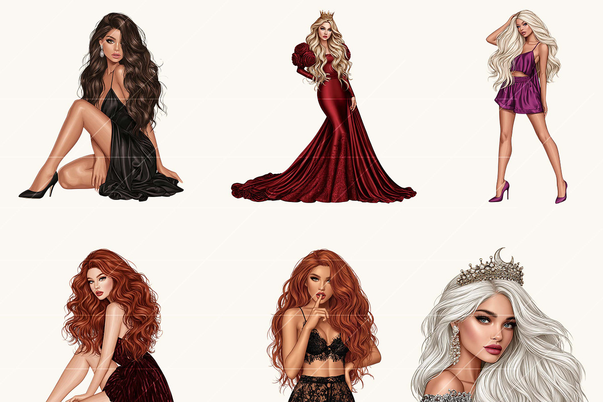 Dark Queen Clipart Bundle, an Object Illustration by BusyDaydesign (Photo 6 of 7)