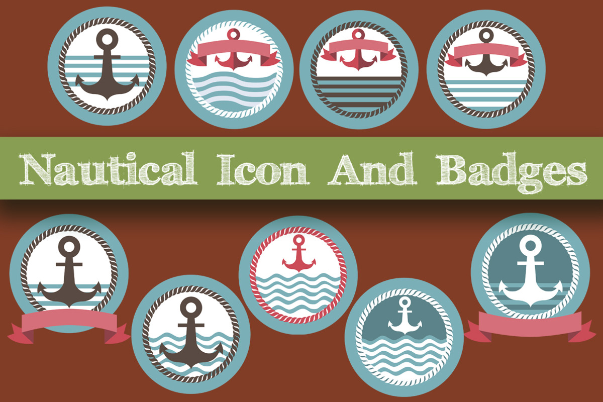 Nautical Icon And Badges preview 2