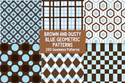 Dusty Blue and Brown Patterns, a Pattern Graphic by Pattern Whimsy (Thumbnail 1 of 11)