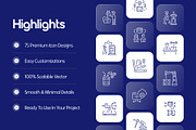 Cloud Network Icons, an Outline Icon by Prosymbols (Thumbnail 2 of 7)