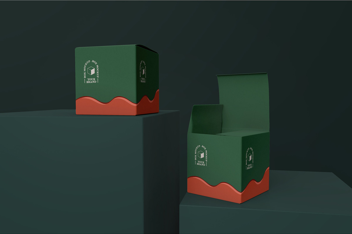 Box Mockups Set, a Cups & Container Mockup by Runend (Photo 3 of 11)