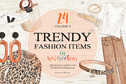 Trendy Fashion Items in Watercolor, an Object Illustration by Sweet Oh Sour (Thumbnail 1 of 4)