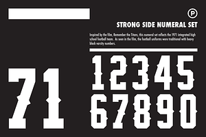 Strong Side Numeral Set, a Serif Font by Port Design Company