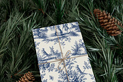 Blue Floral Toile Seamless Pattern, a Pattern Graphic by elfy creative (Thumbnail 7 of 7)
