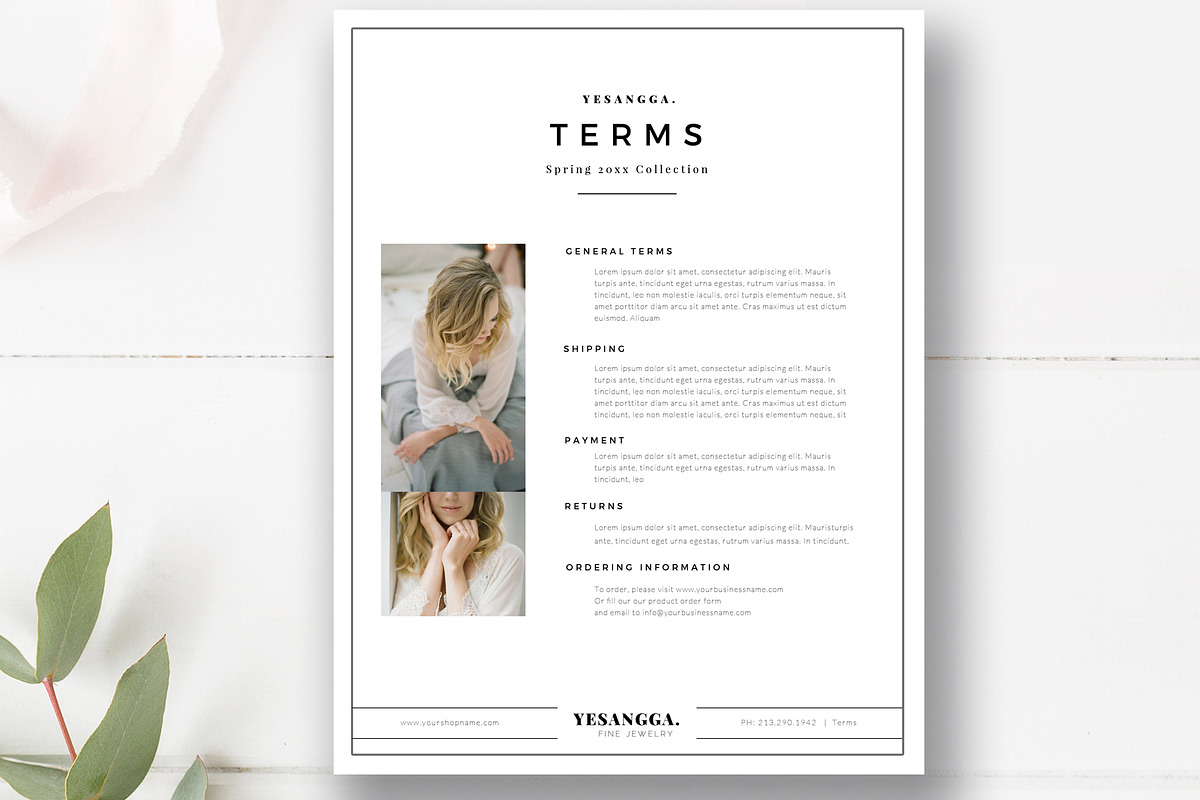 Product Order Form and Terms Sheets, a Stationery Template by By Stephanie Design (Photo 3 of 4)