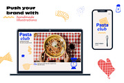 Italian Food Vector Illustration, a Food Illustration by dicreate (Thumbnail 8 of 9)