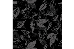 Autumn Leaves Monochrome Seamless