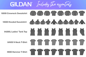 Gildan Essentials Mockup Collection