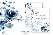 Blue Indigo Watercolor Flowers, an Illustration by Feather Grace Designs (Thumbnail 3 of 3)