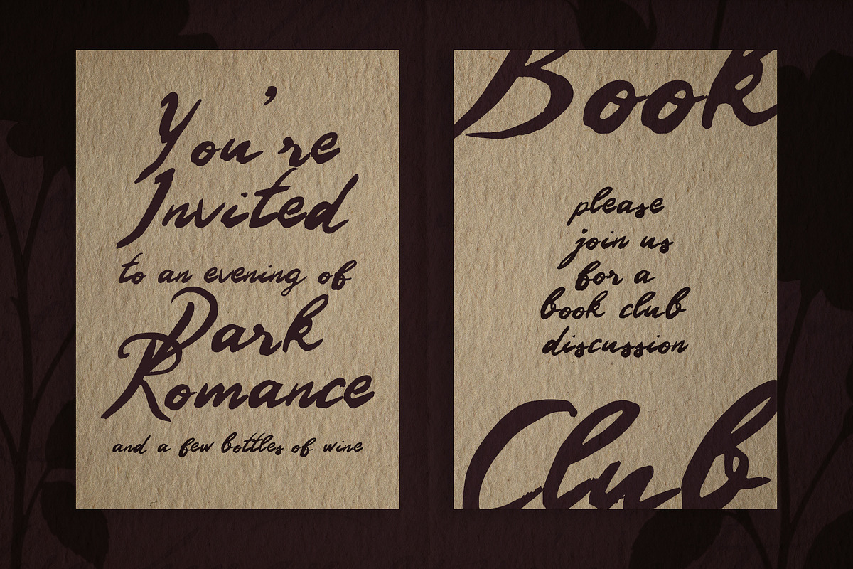 Dark Romance Gothic Font, a Handwritten Font by BilberryCreates (Photo 3 of 9)