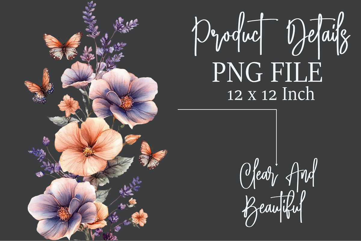 Floral Butterfly Border Clipart, an Illustration by Rose Art (Photo 8 of 8)