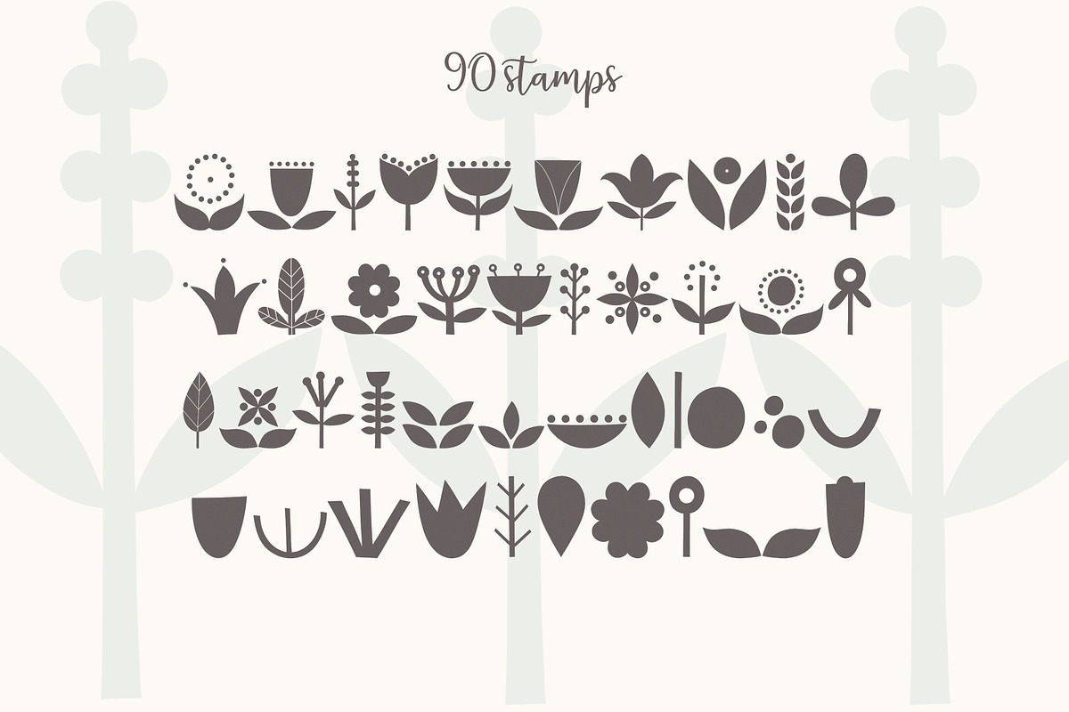 Nordic Florals Procreate Stamps, a Brush Add-On by Little Nordic Atelier (Photo 4 of 6)