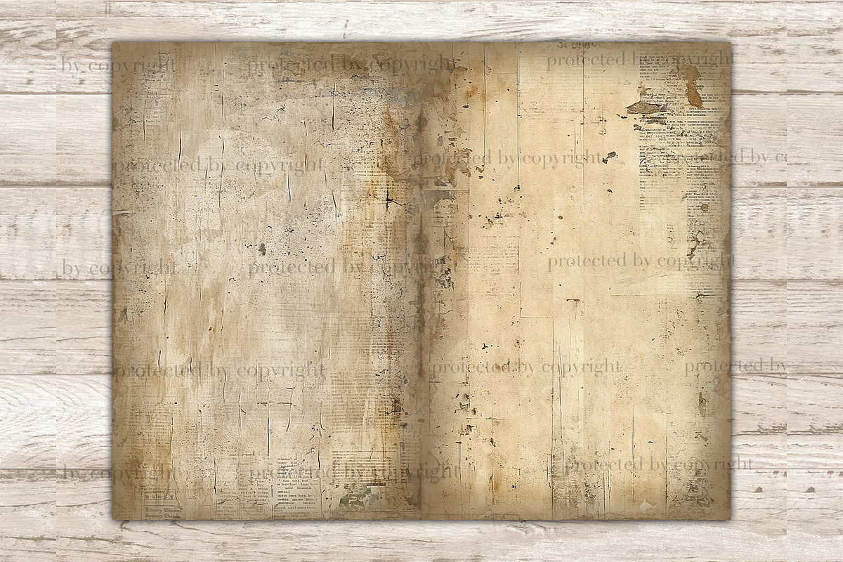 Vintage Newspaper Junk Journal, a Decorative Illustration by GlamArtZhanna (Photo 8 of 9)