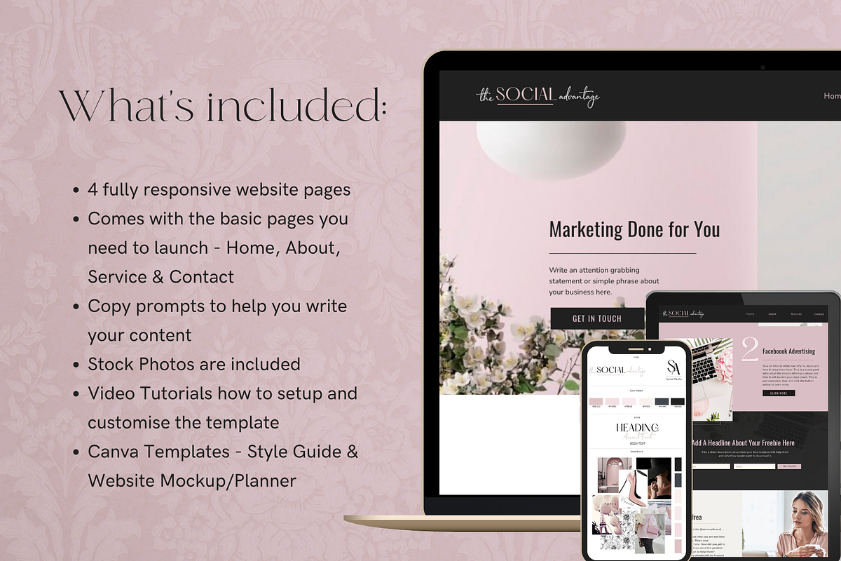 AMELIE- Elegant Chic Showit Template, a Websites & App Template by Styled Web Shop (Photo 5 of 5)