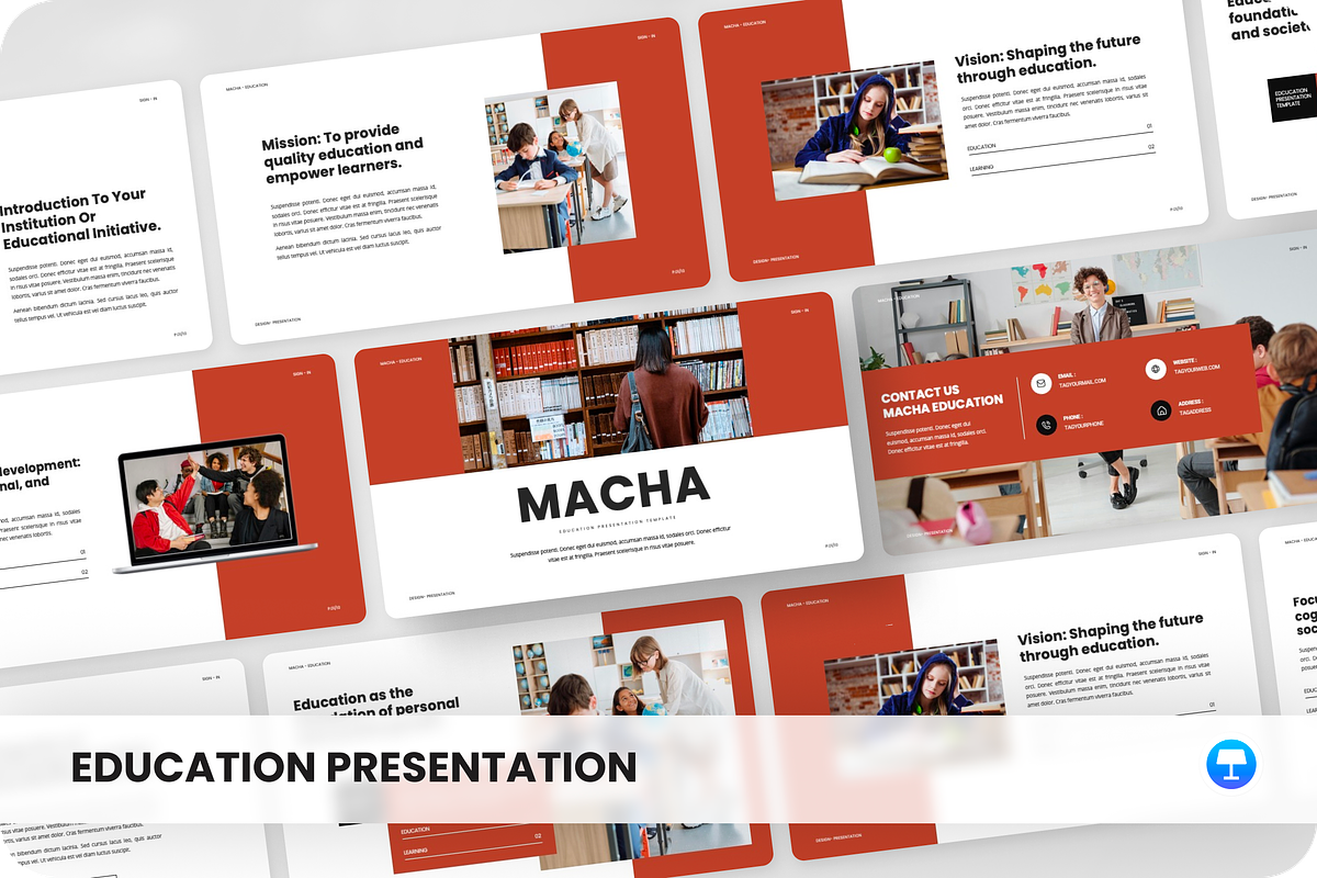 Macha Education Keynote Presentation, a Presentation Template by SquidPixey (Photo 1 of 6)