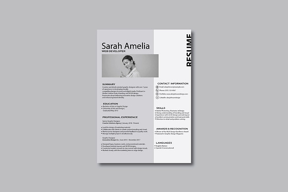 Resume minimalist/Simple preview 2