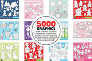 5000 in 1 - Black lines Mega Bundle, an Illustration by PrettyBundles (Thumbnail 22 of 27)